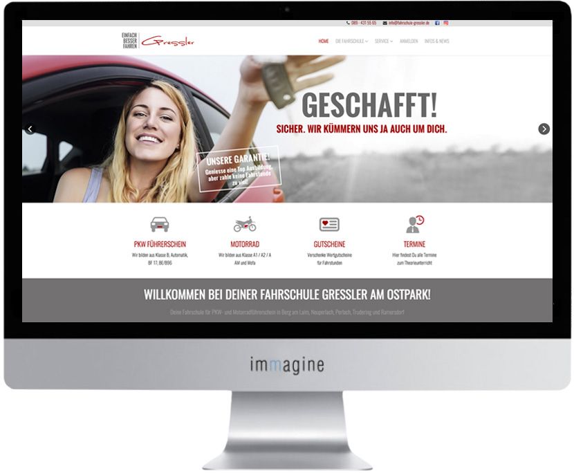 Website Fahrschule Gressler - Immagine Webagentur München