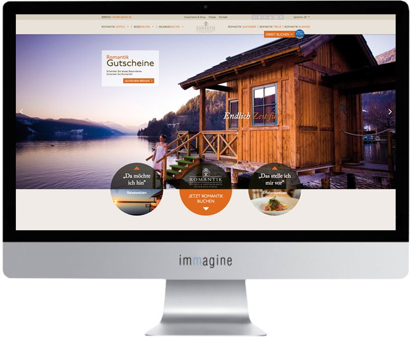 Screendesign Romantik Hotels - Immagine Webagentur München