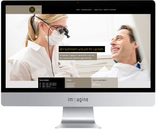 Website für die Zahnarztpraxis M36