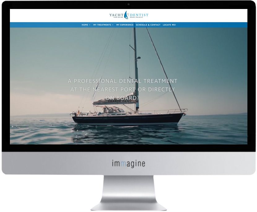 Website für Yacht Dentist - Immagine Werbeagentur München
