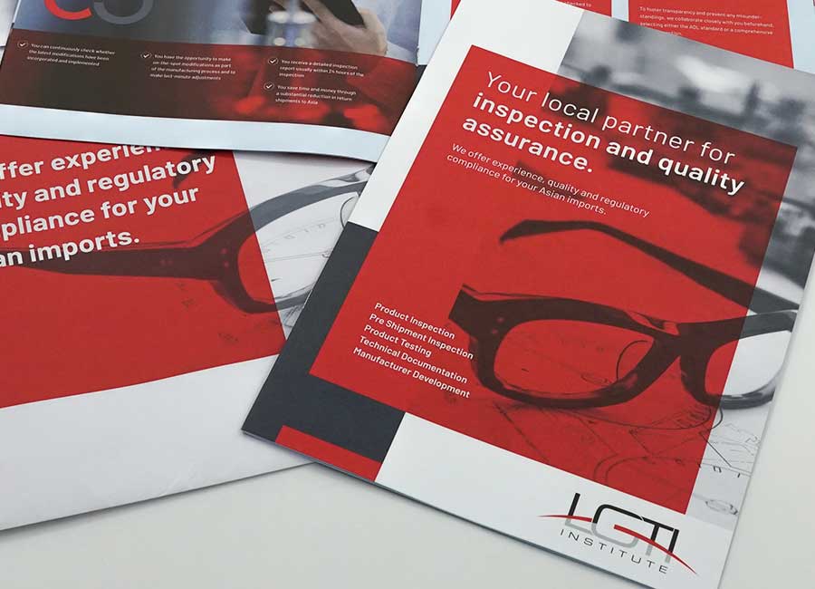 Printmaterialien für das Consulting Unternehmen LGT-Institute by Immagine Werbeagentur und Webagentur München