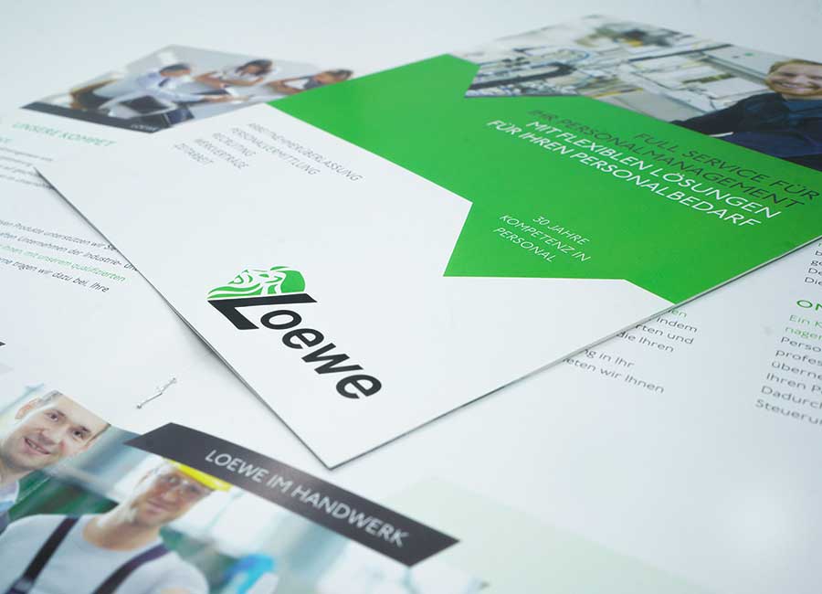 Imagefolder für Loewe Personalmanagement by Immagine Werbeagentur und Webagentur München