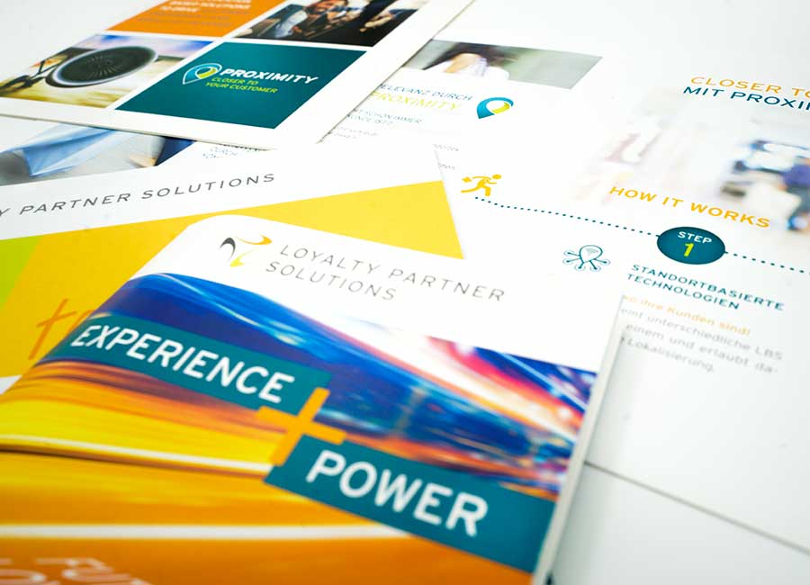 Folder Loyalty Partner Solutions by Immagine Werbeagentur und Webagentur München